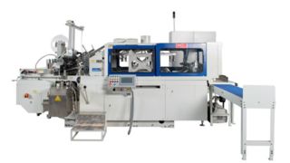 HX60 PLUS Hochgeschwindigkeitsmaschine zur Herstellung von Hardcover-Hüllen.