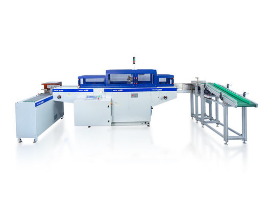 HX2000 Benutzerfreundliche Band-Lesezeichenmaschine 50 Stück/min Hochgeschwindigkeit, arbeitet mit einem Dreimesser-Trimmer in Buchproduktionslinien