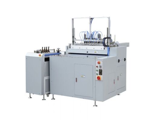 Semi-Auto-Kassenschließmaschine für Notizbücher Foto-Bücher Ordner Zertifikate Hardcover-Bücher mit gleichzeitiger doppelseitiger Verpackung Ein Bediener Kleine Fussabdrücke Ideal für digitale Postpressen