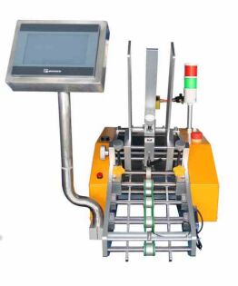 Ancillary machine automatic feeder for separating and conveying book blocks, notebooks, brochures, and various sheet folding