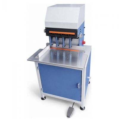 HXPD280 Vierköpfige Papierbohrmaschine mit linearen Schiebereglern und Führungspfeilern für eine stabile Bohrleistung